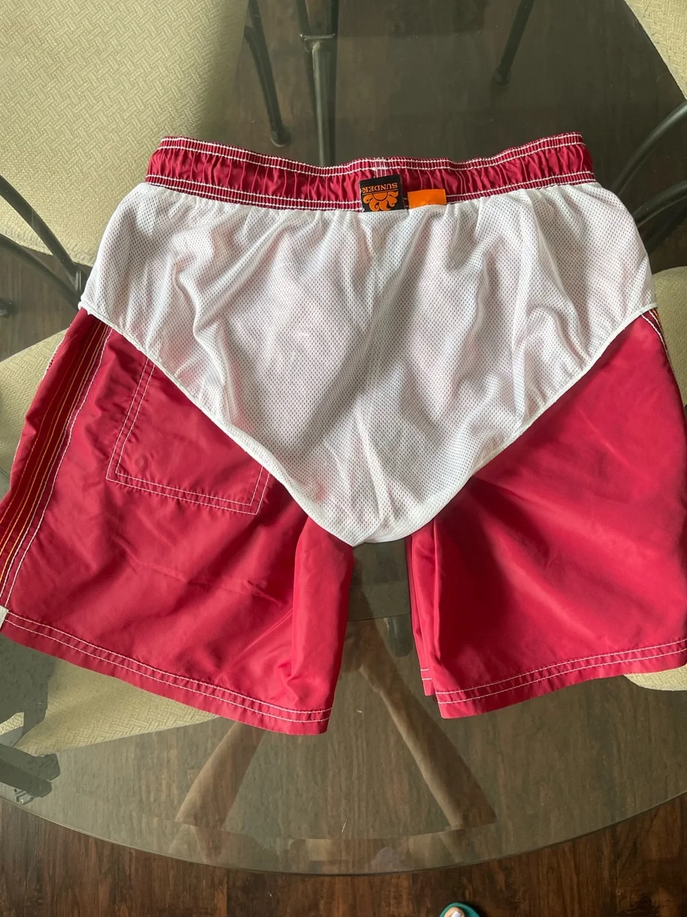 Sundek Men's Red Swim Trunks Regular Fit 14